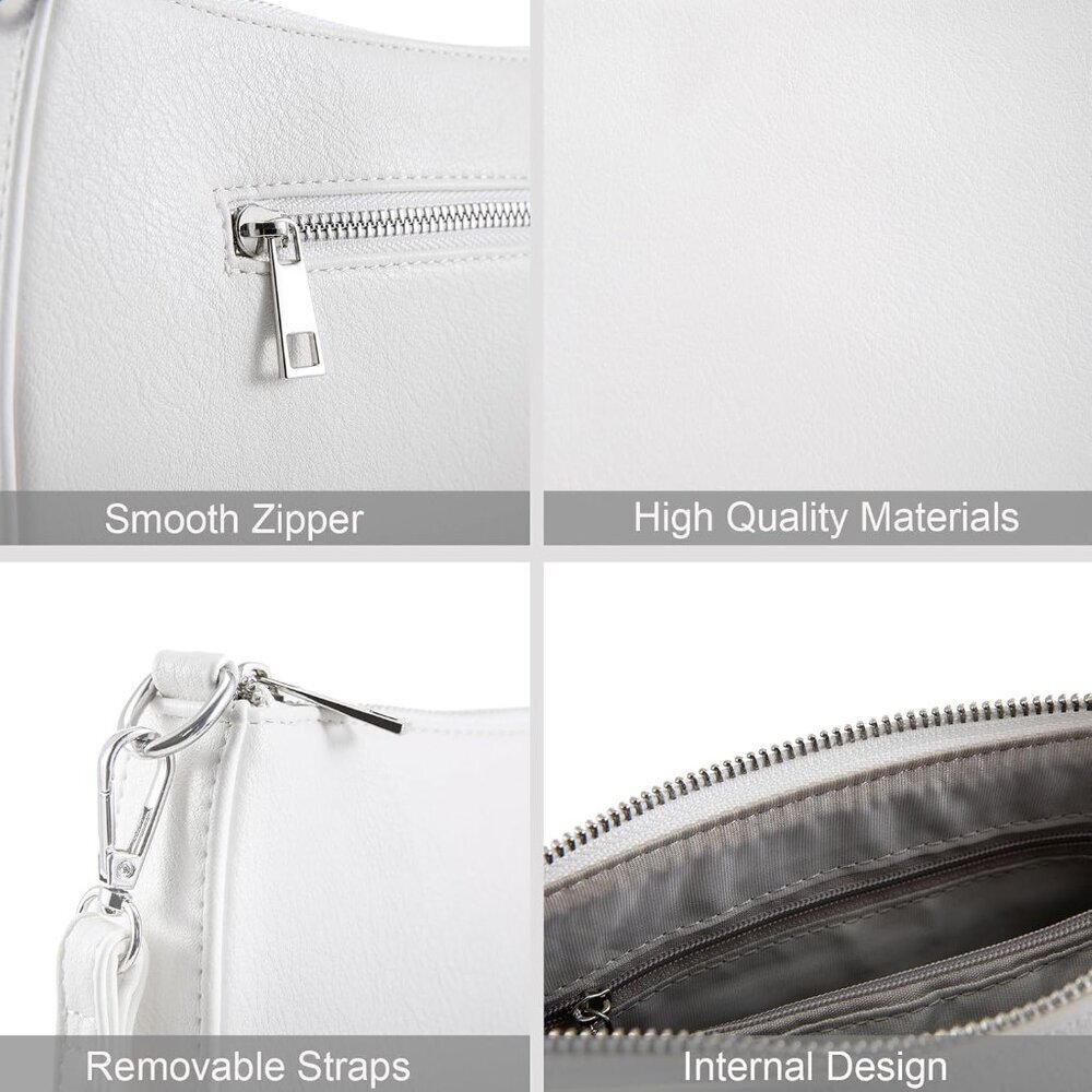 Small Shoulder bag with 2 Removable Straps Cross Body Clutch Purse Handbag for W - Picture 6 of 6
